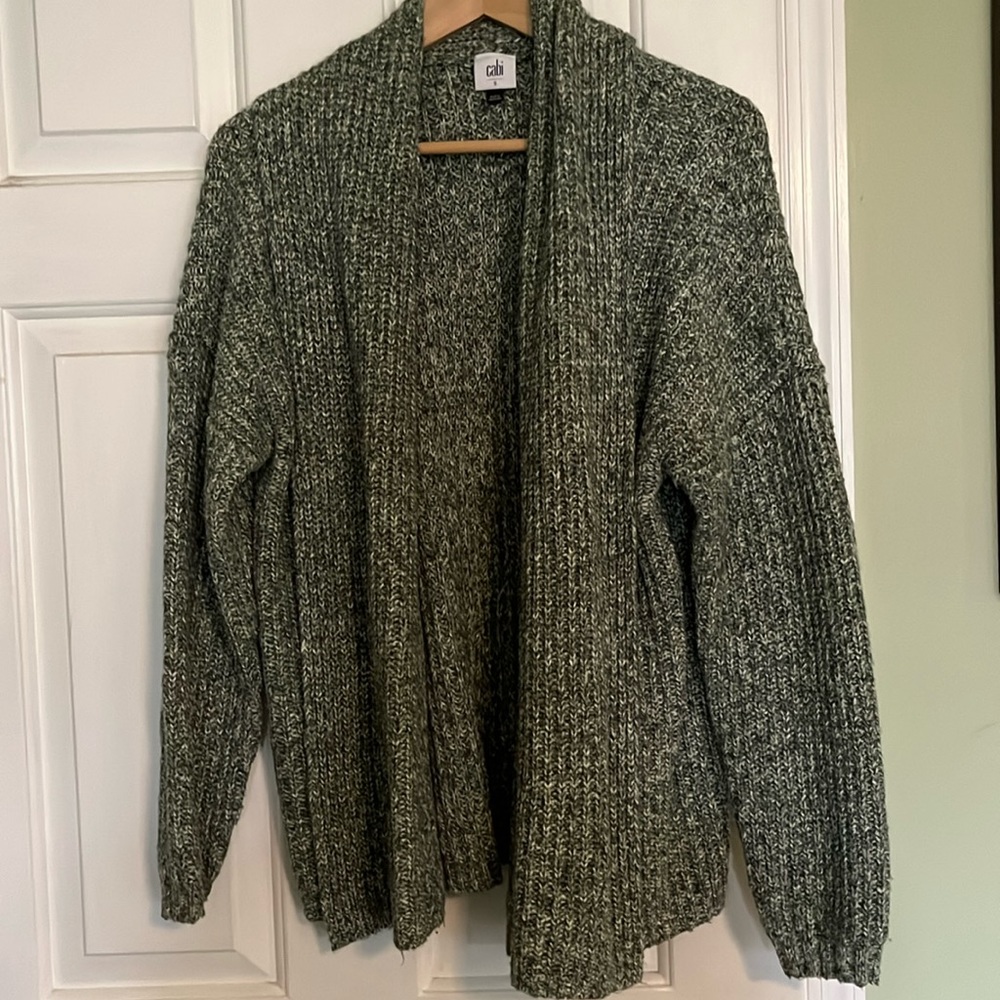 Cabi 3892 Travel Cardigan Sweater Green Open Front Size S